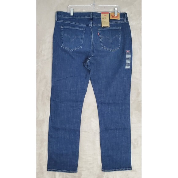 Levi's Womens Classic Straight Mid Rise Hypersoft Denim Blue Jeans 16M (W33 L30) - Picture 9 of 14